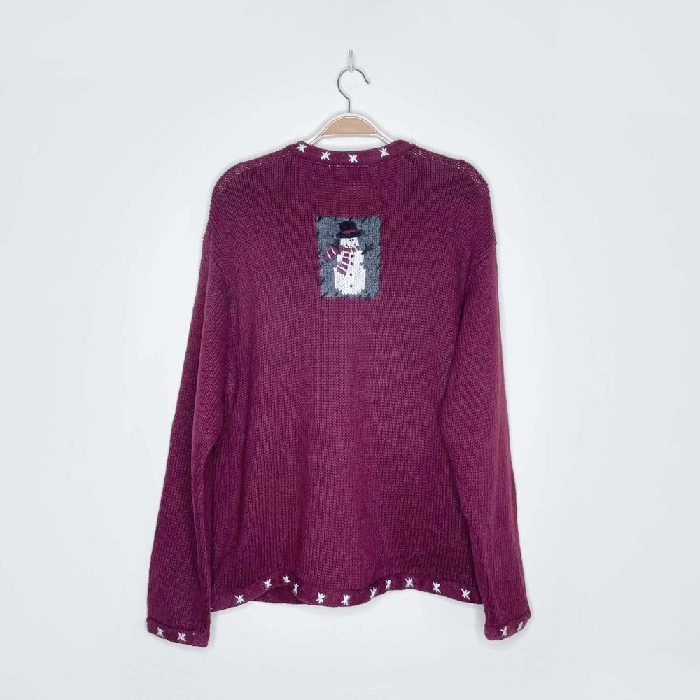 ⚡️SOLD⚡️ vintage croft & barrow embellished holiday cardigan - size large - Picture 4 of 7
